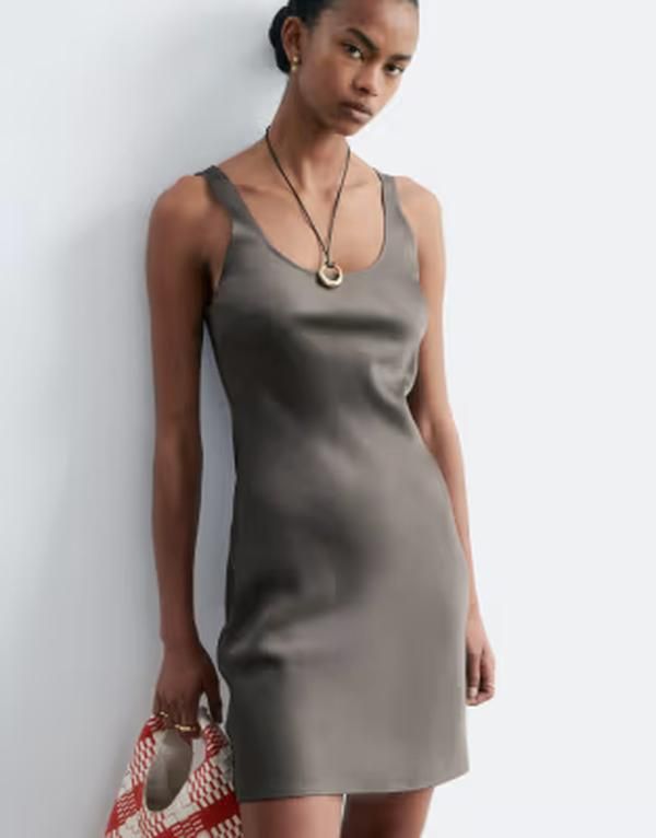 アンドアザーストーリーズ レディース トップス ワンピース ミニ サテン Other Stories mini satin slip dress mole ブラウン