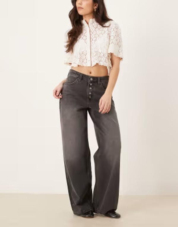 フリーピープル レディース ボトムス デニムパンツ ジーンズ Free People nia BF jeans in off PARDISO ブラック