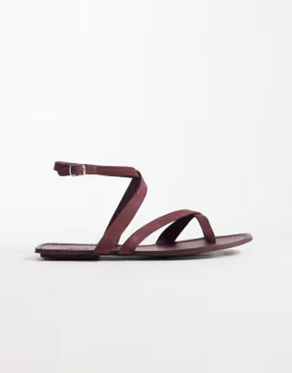 エイソス レディース シューズ サンダル スエード ASOS DESIGN Friction sandal suede Burgundy suede バーガンディ