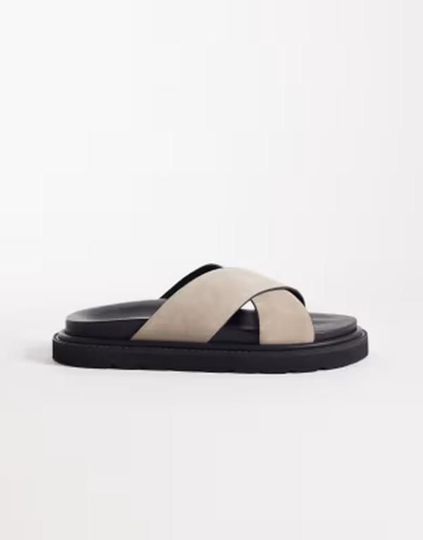 ウォークロンドン レディース シューズ サンダル スエード Walk London crosstrap sandals in stone suede Stone suede ストーン