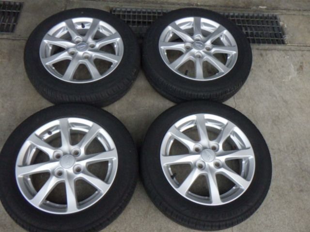 2412-551　ダイハツ　アルミホイール＆ラジアルタイヤ　155/65R14　2022年　４本セット