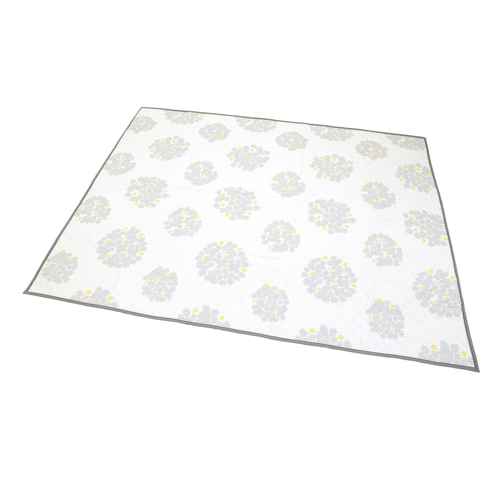 新品 大島屋 ラグ ルナ サッカーキルト 手洗いOK 約185×240cm グレー