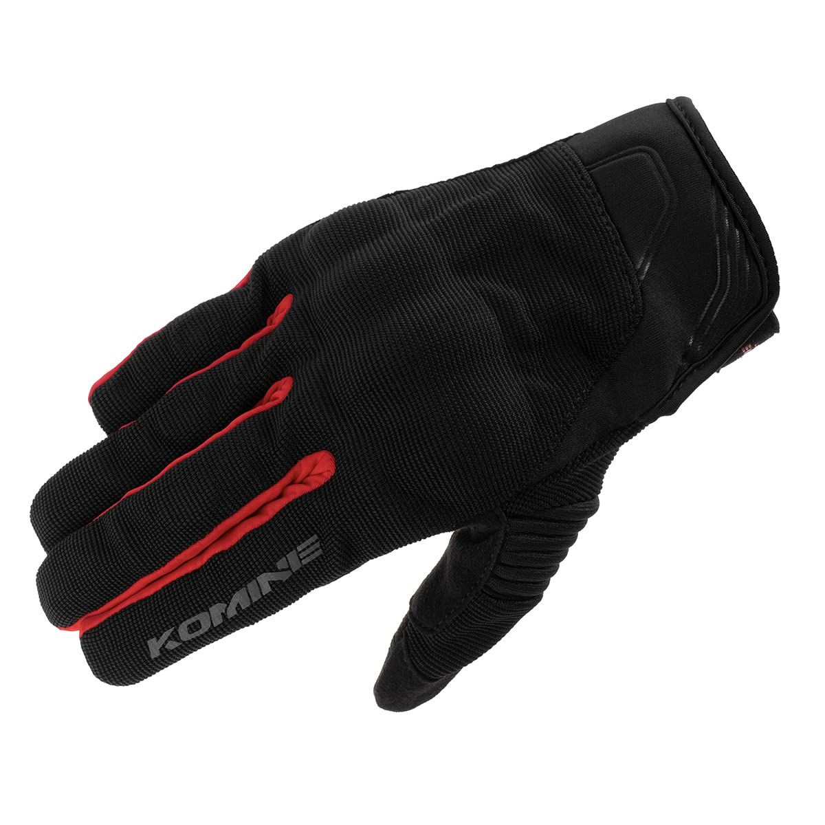 新品 コミネ(KOMINE) バイク用 グローブ GK-1833 プロテクトメッシュグローブ ブレイブ Black Red S
