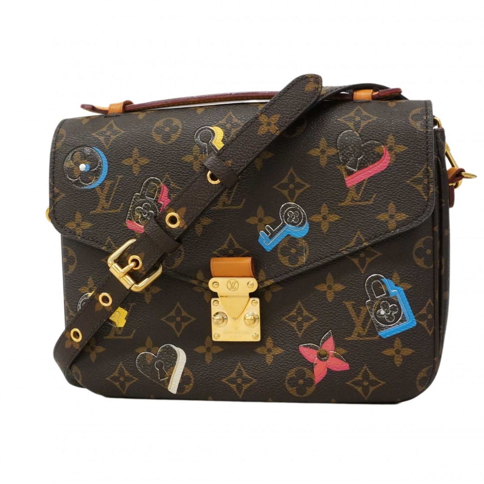 ルイ・ヴィトン(Louis Vuitton) ルイ・ヴィトン ハンドバッグ モノグラム ラブロック ポシェットメティスMM M44366 ブラウン 2wayバッグレディース