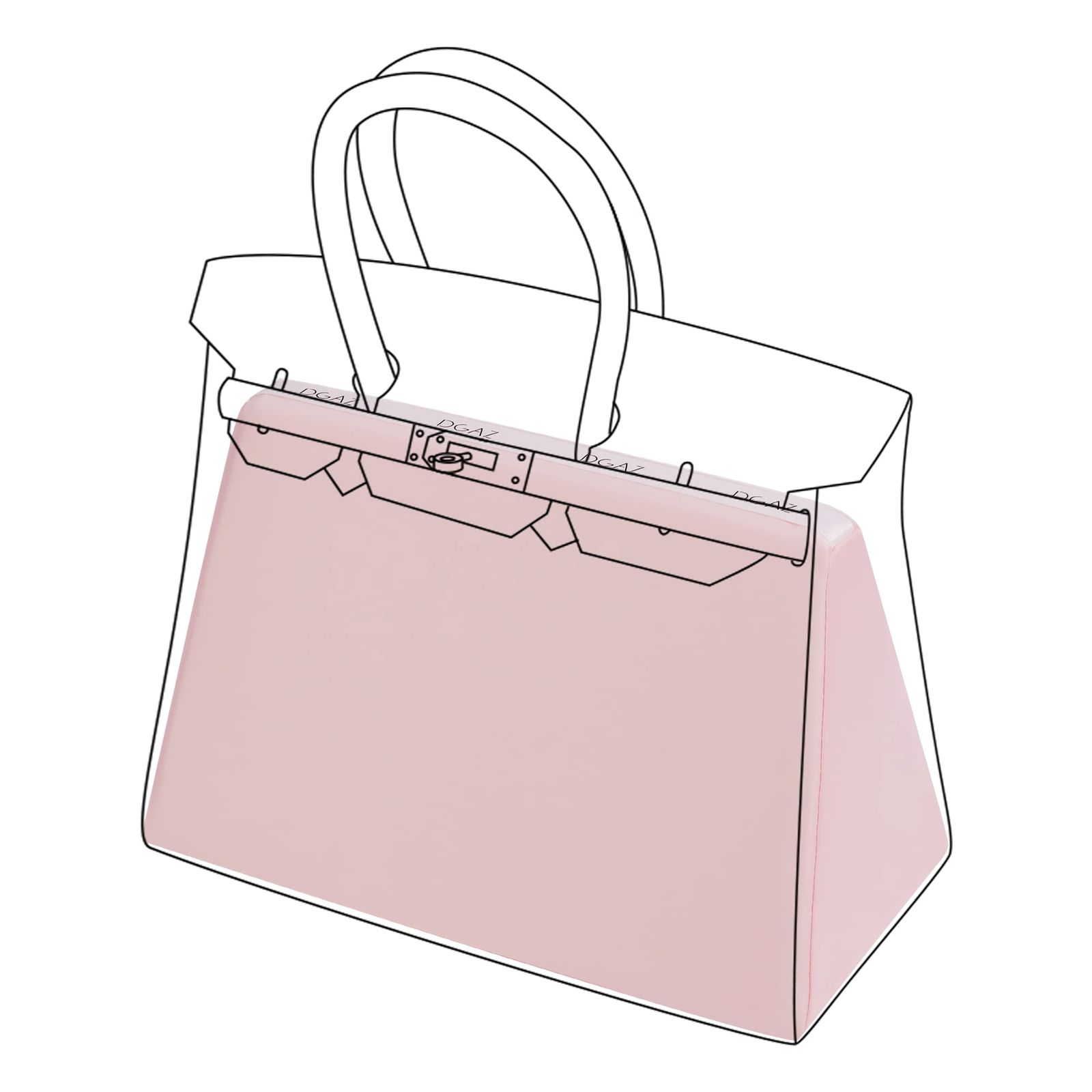 新品 DGAZ バーキン適用 バッグピロー バッグシェイパー 形崩れ防止 バッグシェイパー 枕シェイパー 適用 Birkin 25/30/35/40/45/50 Bags（BK35、ピンク）