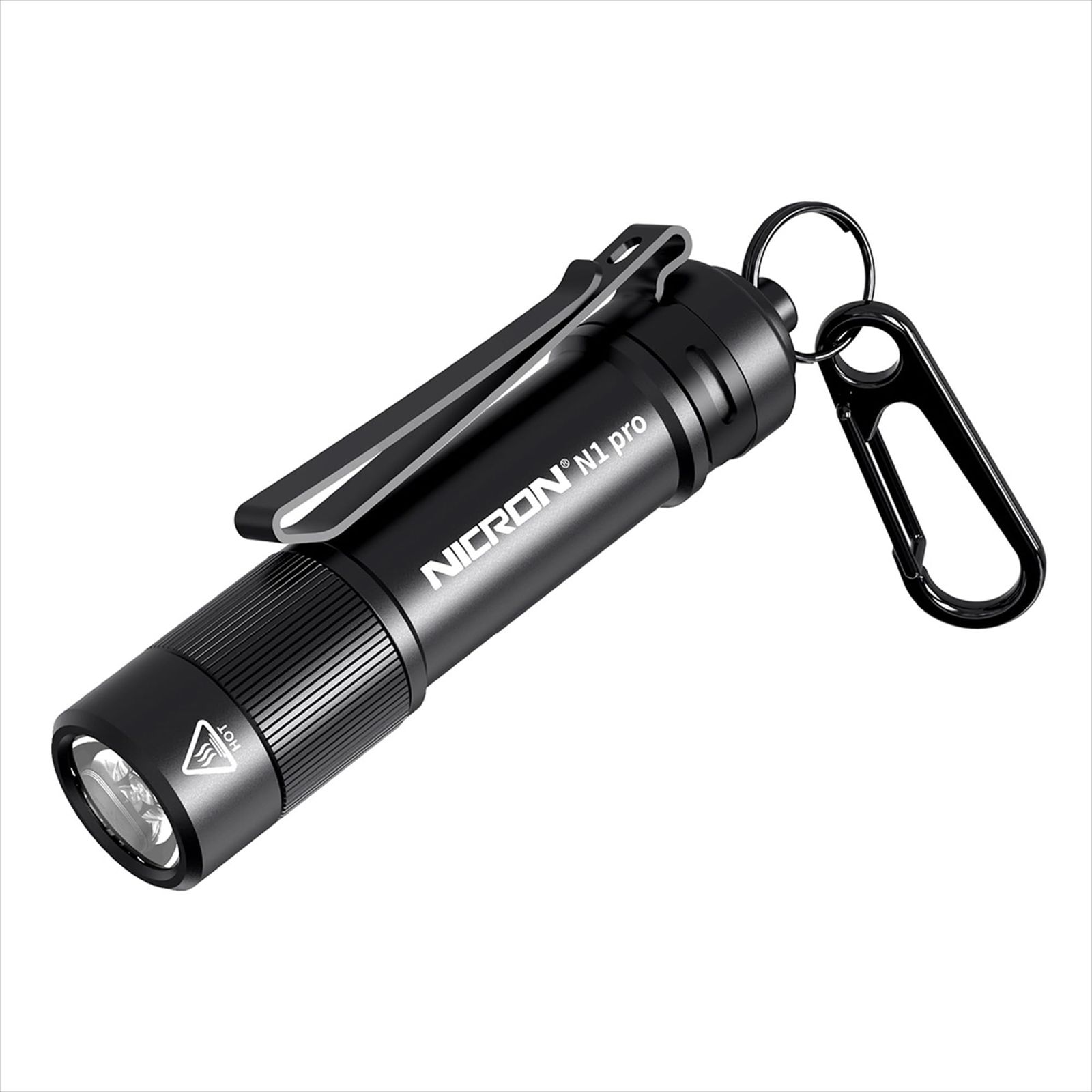 新品 NICRON ニクロン LED ハンディ ライト マグネット カラビナ キーホルダー 小型 充電式 タイプC 防水 明るさ 4段階 EDC アウトドア 整備 点検 N1pro
