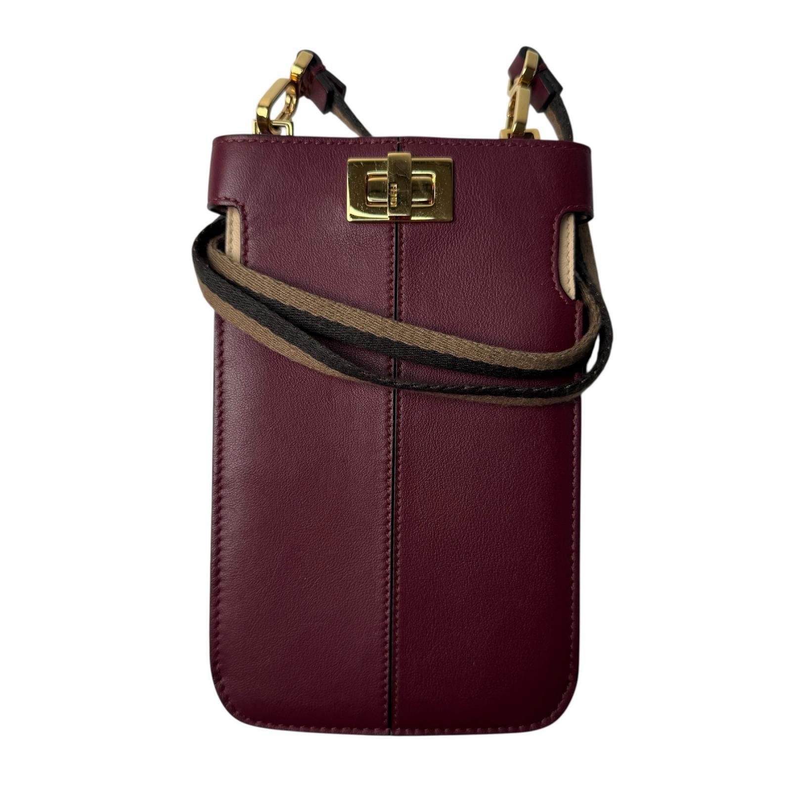 フェンディ FENDI ピーカブー レザー フォンポーチ ショルダー 8M0442 レディース