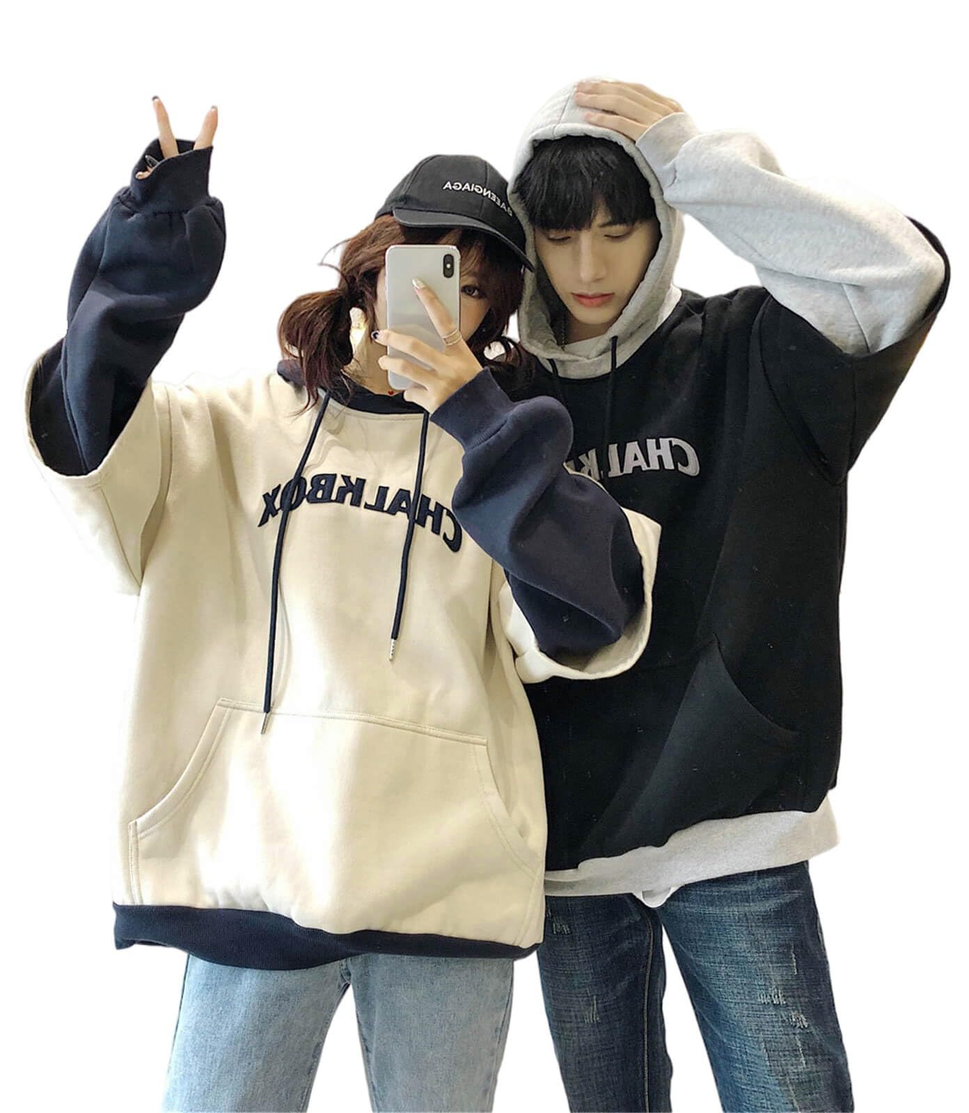 新品 [ＪＵＴＡＯＰＩＮ＼ジュタオピン] トレーナー ペアルック パーカー冬カップル カップルお揃いコーデ ビッグシルエット ペアルックパーカーセット冬 ペアルック パーカー カップル 1着セット ペアルック パーカー 冬 ビックシルエット パーカー レディー