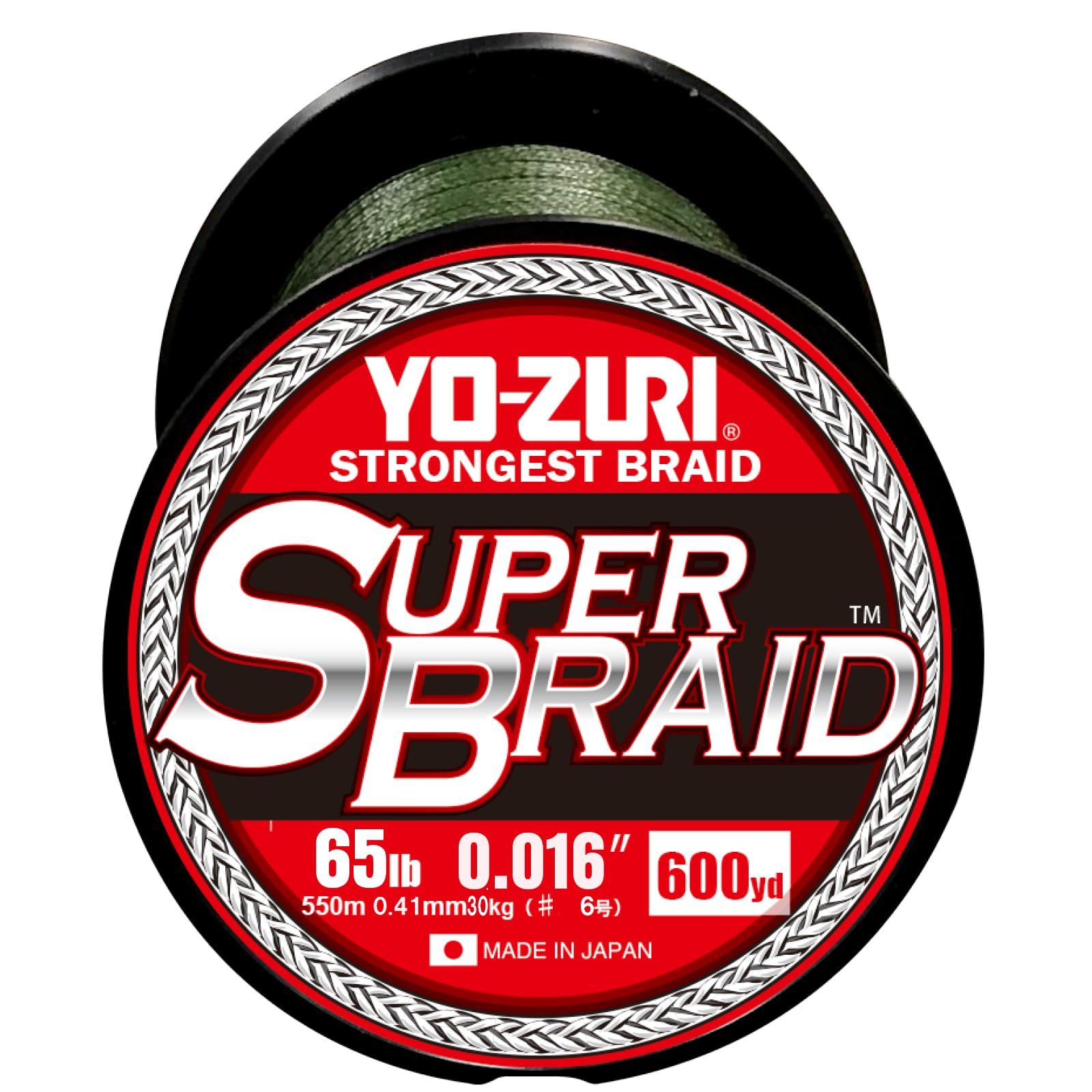 新品 YO-ZURI PEライン スーパーブレイド 600YDS 65Lbs カラー:ダークグリーン