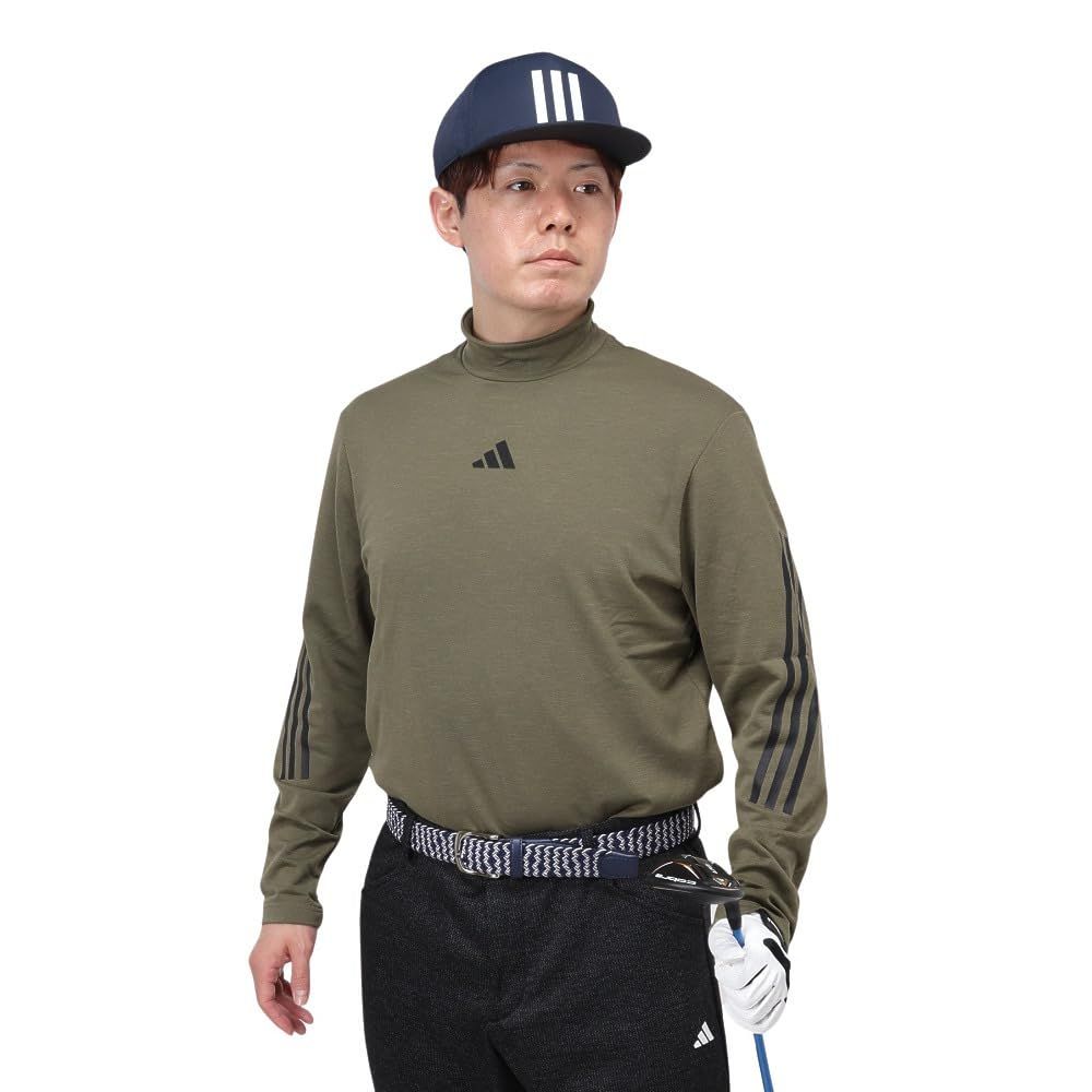 新品 アディダス COLD.RDY モックネック 長袖シャツ KOU72 メンズ adidas 2023秋冬モデル 日本正規品 L オリーブ