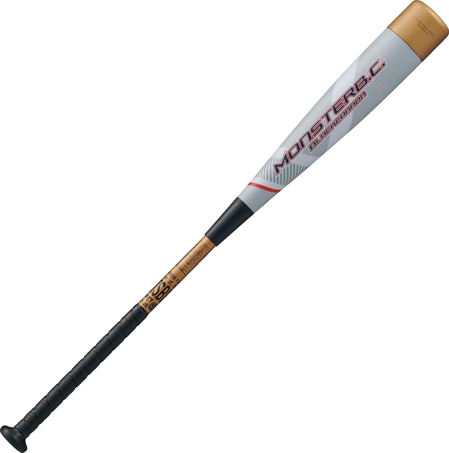 新品 ゼット(ZETT) 軟式野球 バット MONSTER BLACKCANNON FRP製 83cm ゴールド(8200) 日本製 BCT31483G