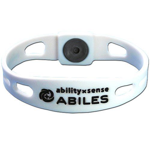 新品 ABILES(アビリス) PLUS ブレスレット/アンクレット ホワイト S (17cm) 440466