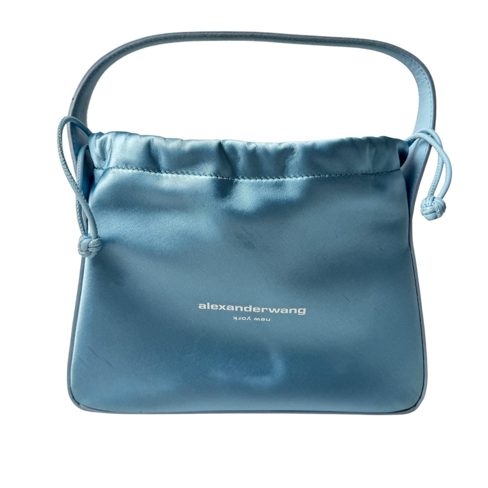 アレキサンダーワンAlexander Wang サテン×レザー ハンドバッグ 