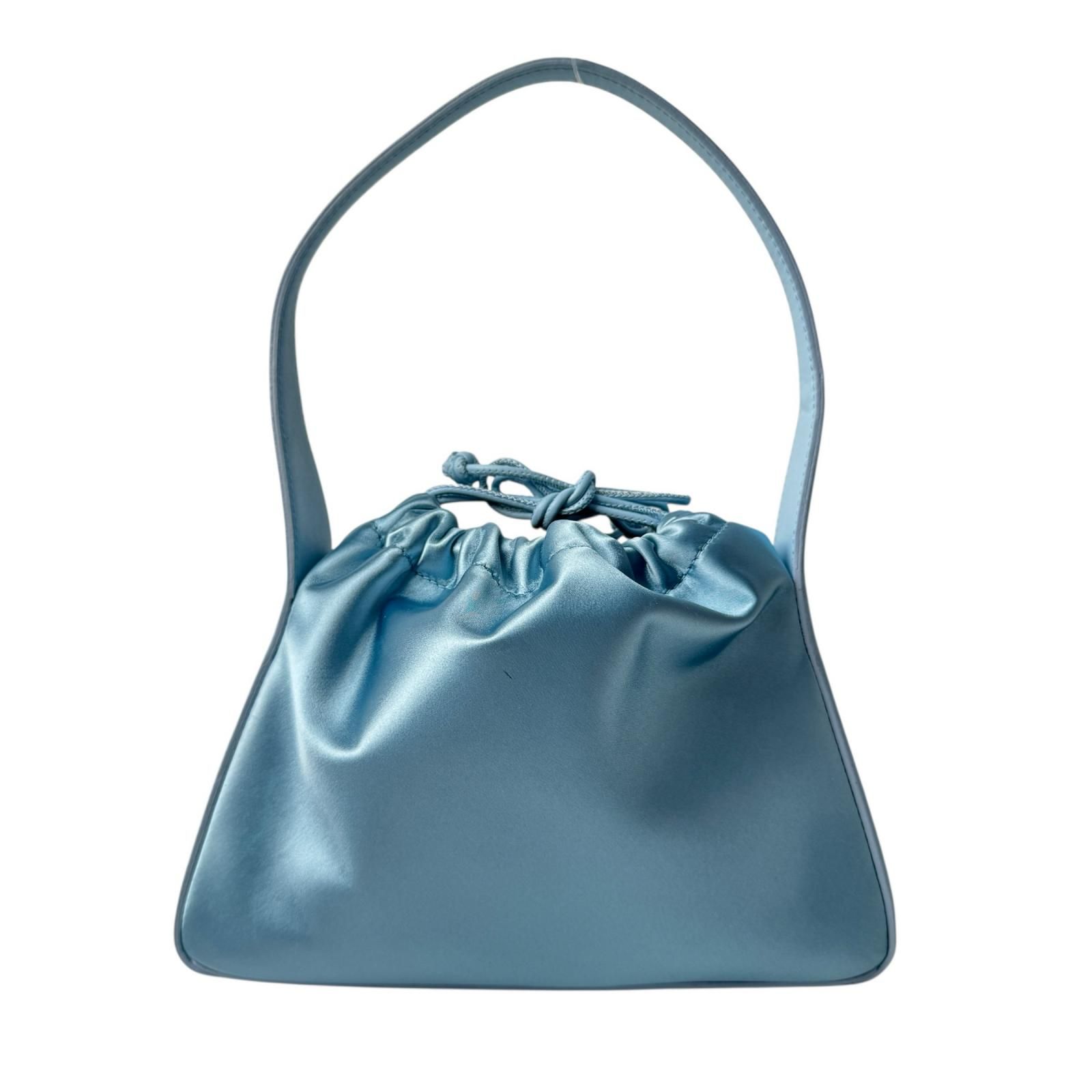 アレキサンダーワンAlexander Wang サテン×レザー ハンドバッグ 