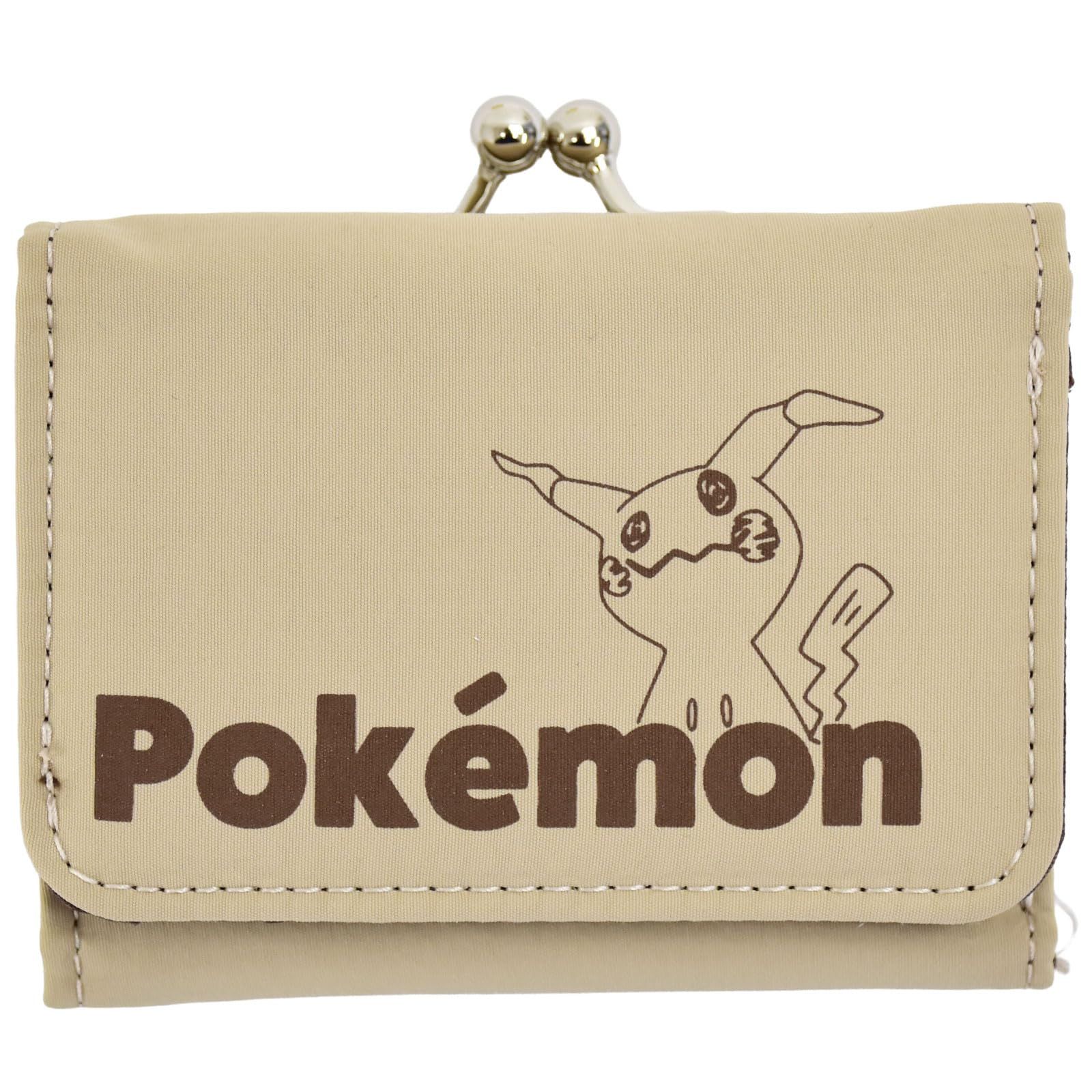 新品 ポケットモンスター ポケモン 財布 サイフ 折財布 三つ折り 三つ折り財布 ナイロン がま口 小銭入れ ピカチュウ ブラッキー ミミッキュ ワッカネズミ