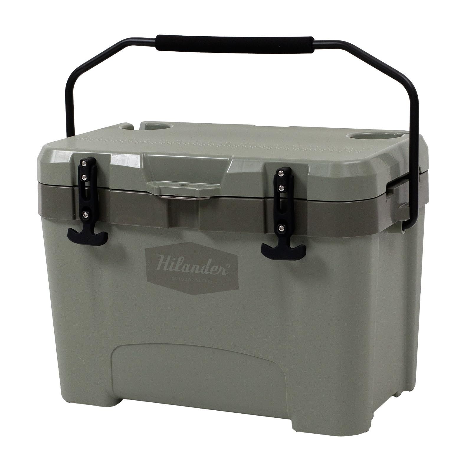 新品 Hilander(ハイランダー) ハイランドクーラーボックス 25L クーラーBOX ハード セージグリーン 保冷 キャンプ BBQ 釣り レジャー 頑丈 座れる 災害