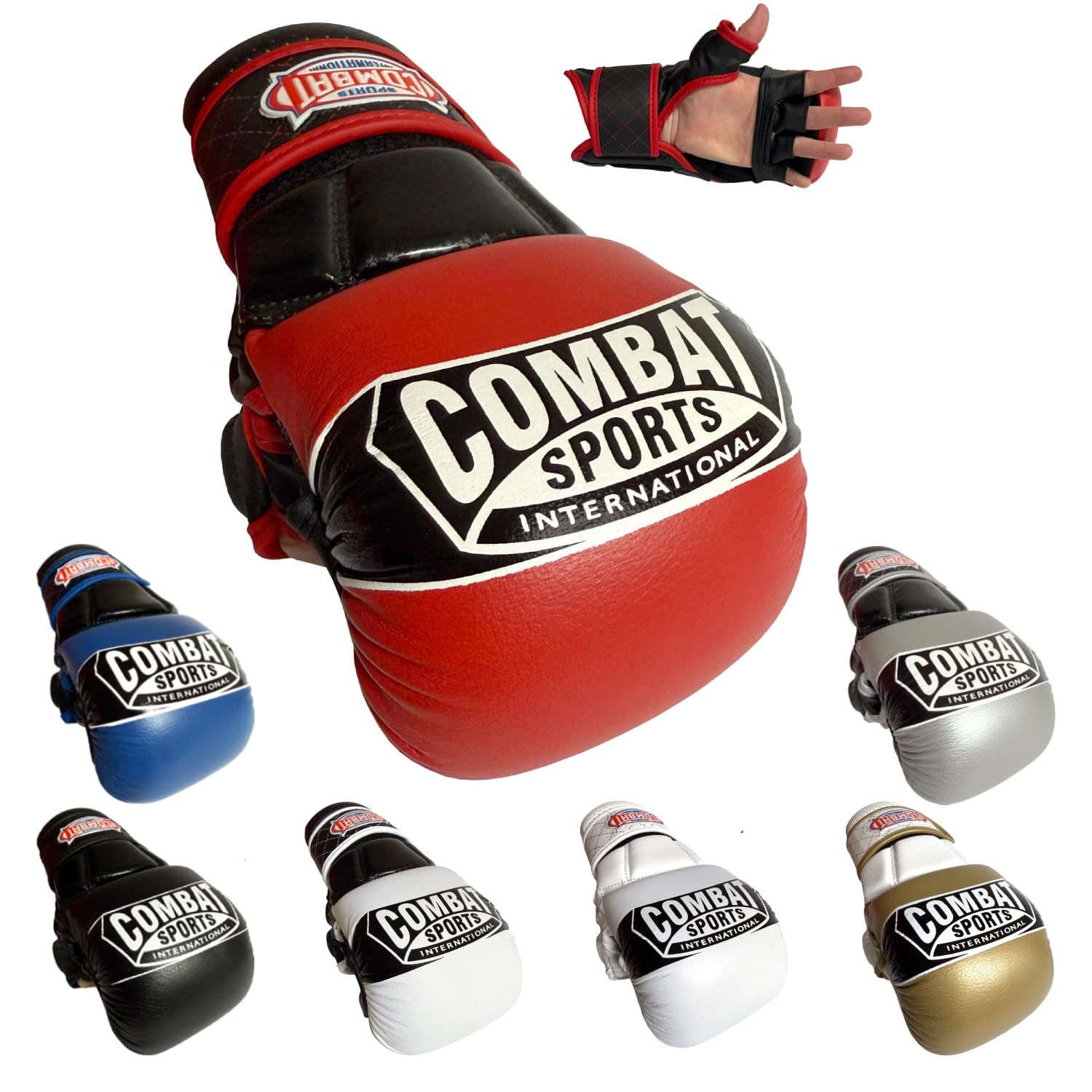 新品 (Large Red) - Combat Sports Max Strike MMA Training Gloves