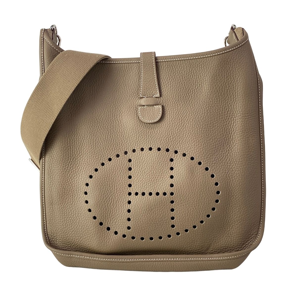 HERMES(エルメス) ショルダーバッグ美品 エブリントロワGM エトゥープ シルバー金具