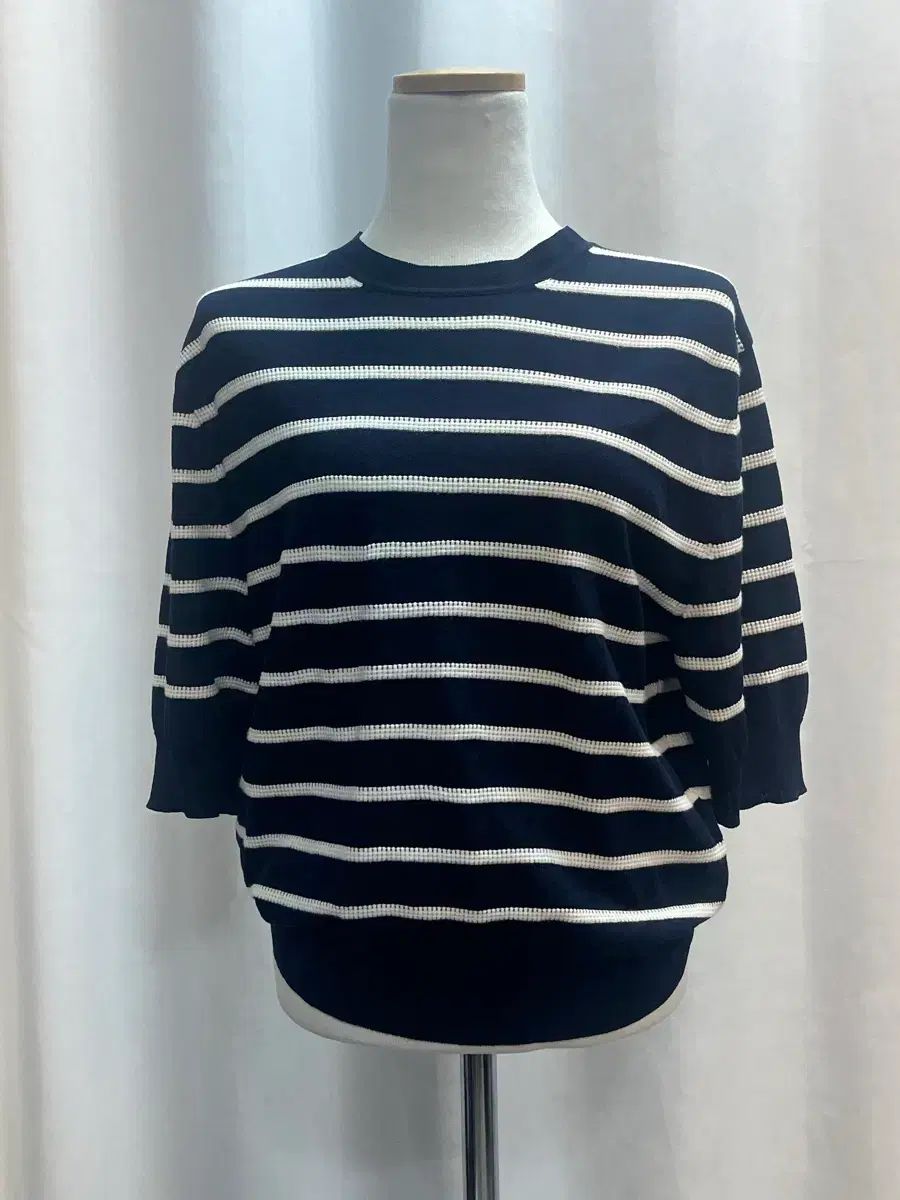 한섬 24年 the CASHMERE ストライプ 半袖 カシミア 新品 18,472円