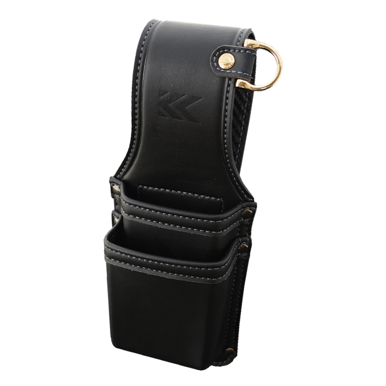 新品 フジ矢(Fujiya) 圧着2段ホルダー 黒金 LIGHT PU LEATHER SERIES AH-12BG