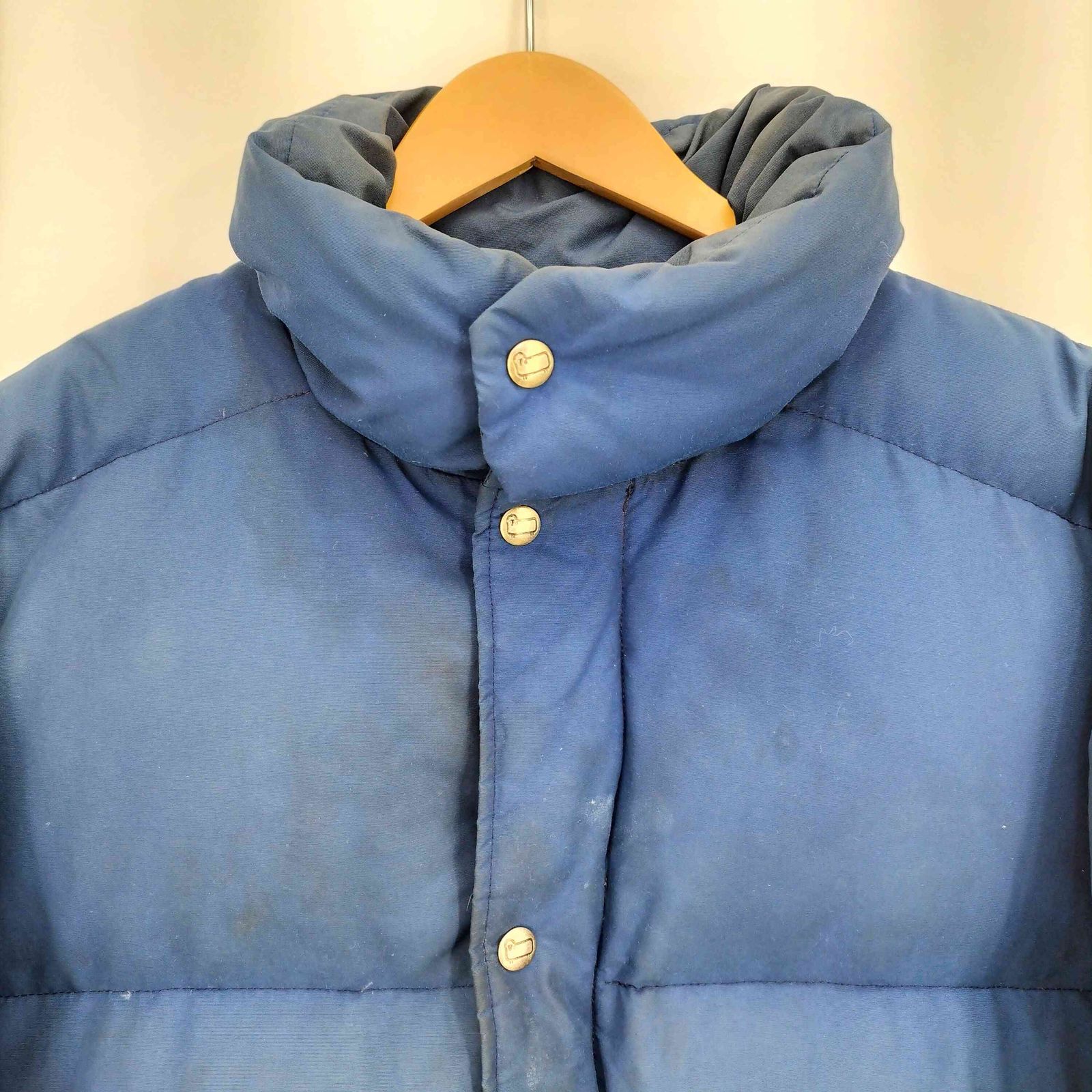 ウールリッチ WOOLRICH 80s USA製 紺タグ スタンドカラー 比翼ジップ 