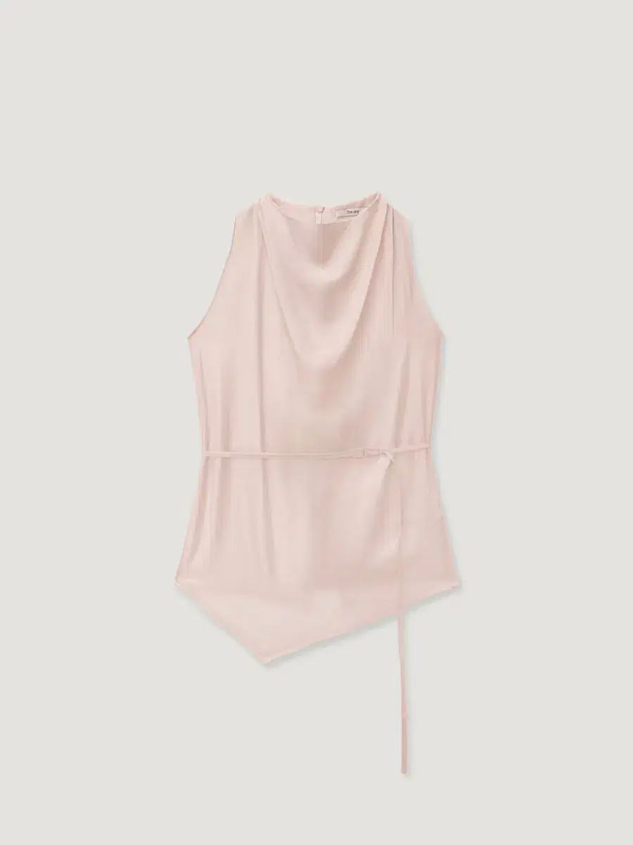Theany ディ애니 Drape See-Through Blouse ピーチピンク
