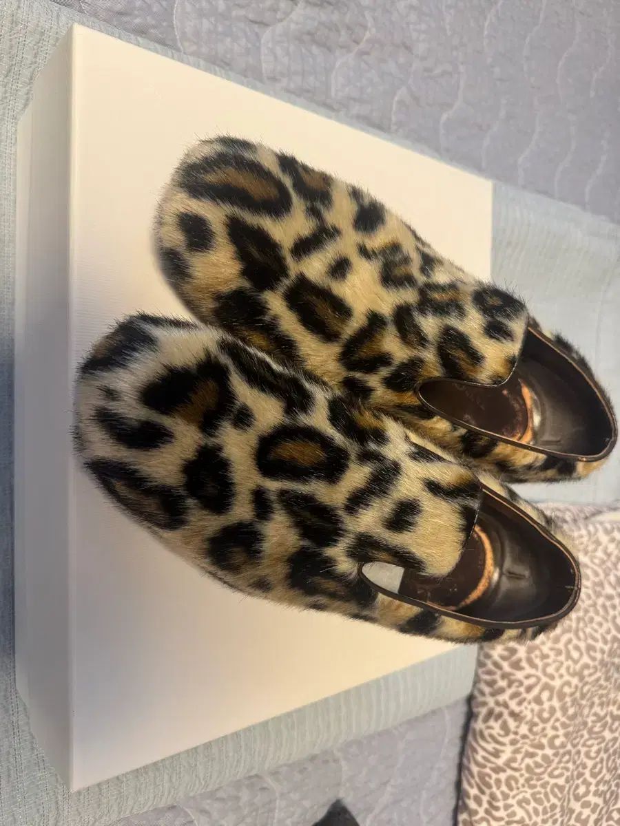 レクト 25fw ヒョウ柄 レオパード ファー ローファー スリッポン 270(42size)