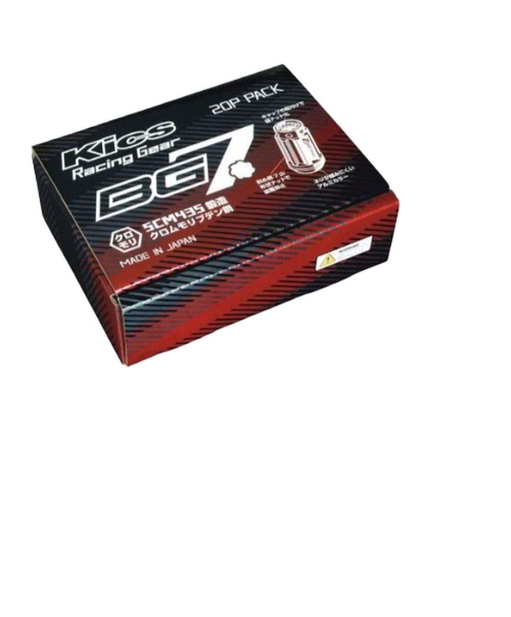 新品 KYO-EI(協永産業) Kics Racing Gear BG7 ナット 樹脂キャップ付き M12×P1.5 グロリアスブラック 20pcs BG7F01