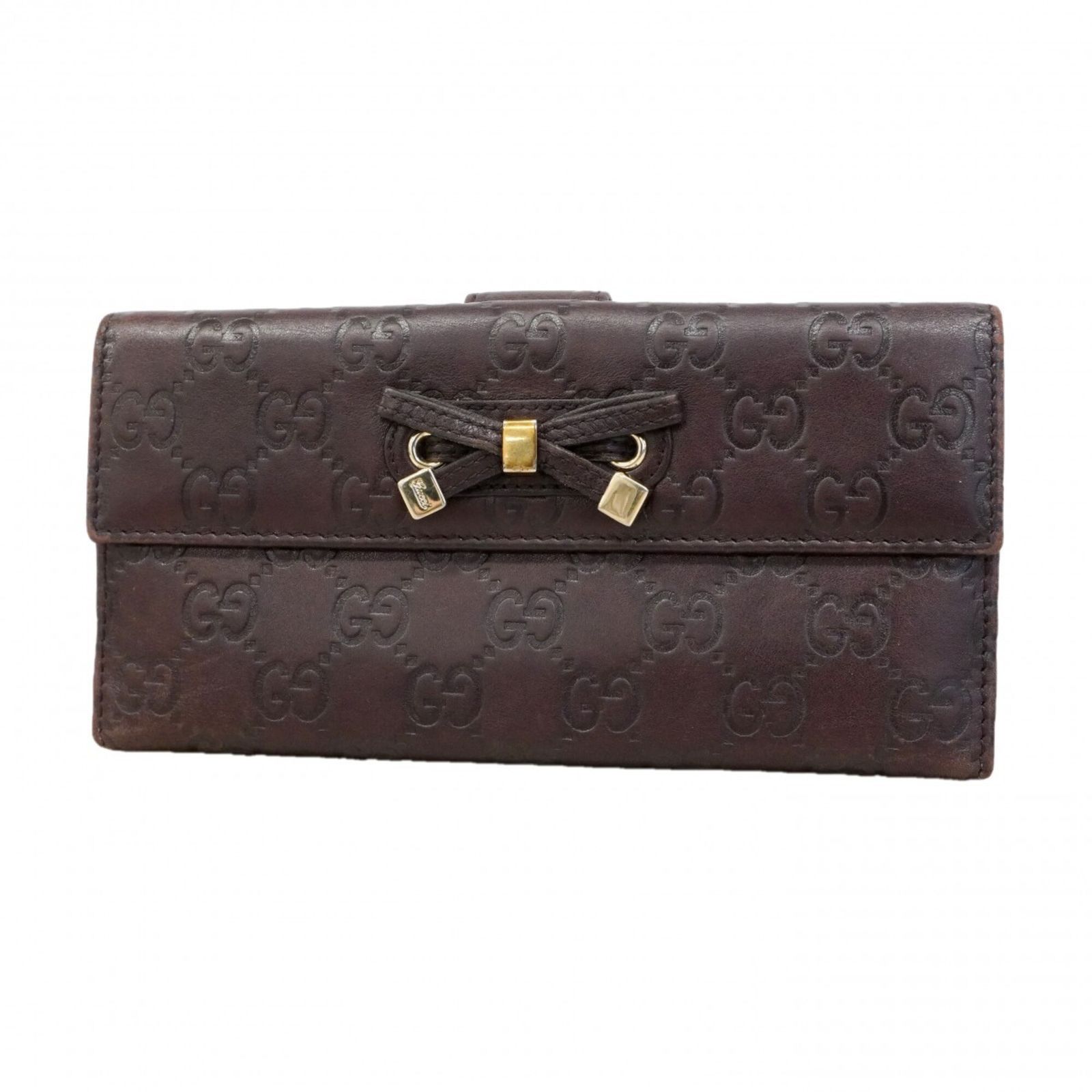 グッチ(Gucci) グッチ 長財布 グッチシマ プリンシー 167464 レザー ブラウン シャンパンレディース