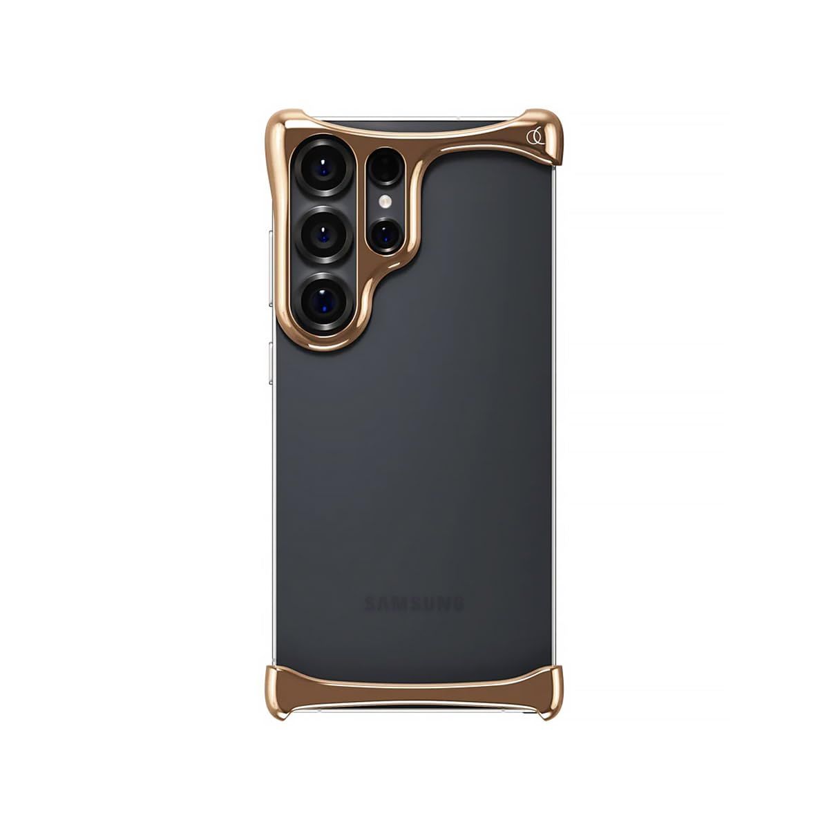 新品 Arc Pulse Galaxy S25 Ultra 用 アルミ バンパーケース [ 航空宇宙グレード A7075 超々ジュラルミン 耐衝撃 衝撃吸収 二層レイヤー スライドオン装着 鏡面研磨加工 PVDコーティング ] アルミ・ローズブロンズ AC27