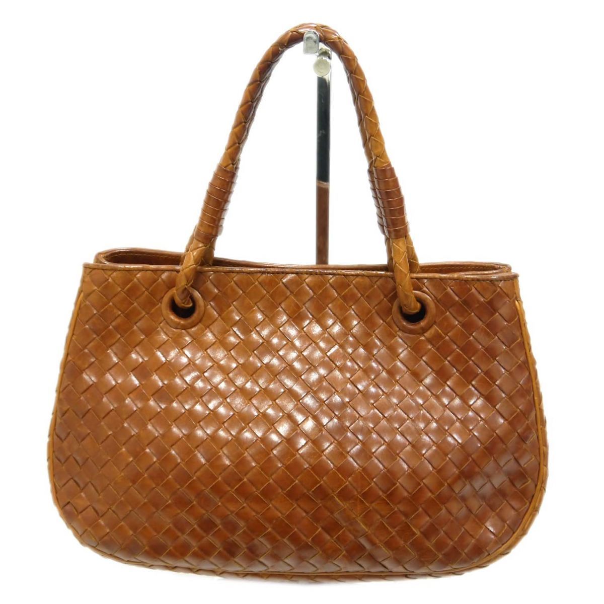 ヴィンテージ◆BOTTEGA VENETA ボッテガヴェネタ イントレチャート ハンドバッグ レザー 本革 イタリア製 トートバッグ レディース
