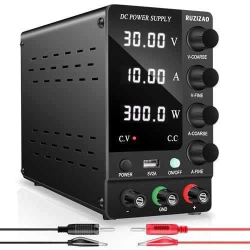 安定化電源 (0~30V 0~10A) DC安定化ベンチ電源 粗微調整出力スイッチ 高精度4桁LEDディスプレイ 5V/2A USBポート付きベンチトップラボp 16950445 8,154円