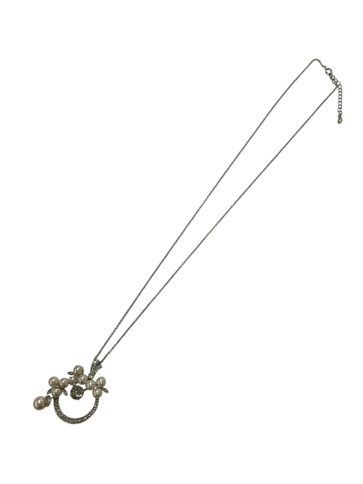フォクシーブティック Pearl Champagne 39054 ネックレス シルバー パール ラインストーン ITGLMDQ8RG4U