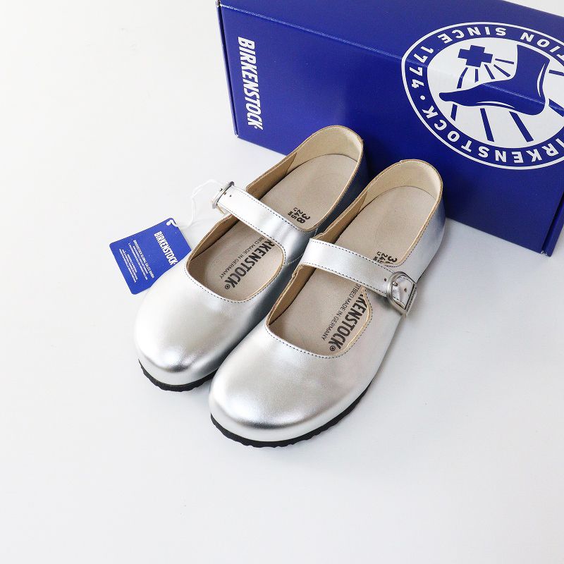 ビルケンシュトック BIRKENSTOCK Santa Clarita サンタクラリタ ストラップシューズ 24.5cm シルバー ナローFIT┃【2400014903942】
