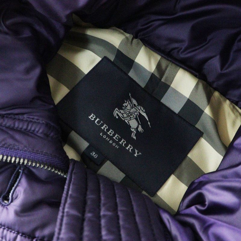 バーバリー 紫色 フード付き ダウンベスト BURBERRY ダウンベスト 46