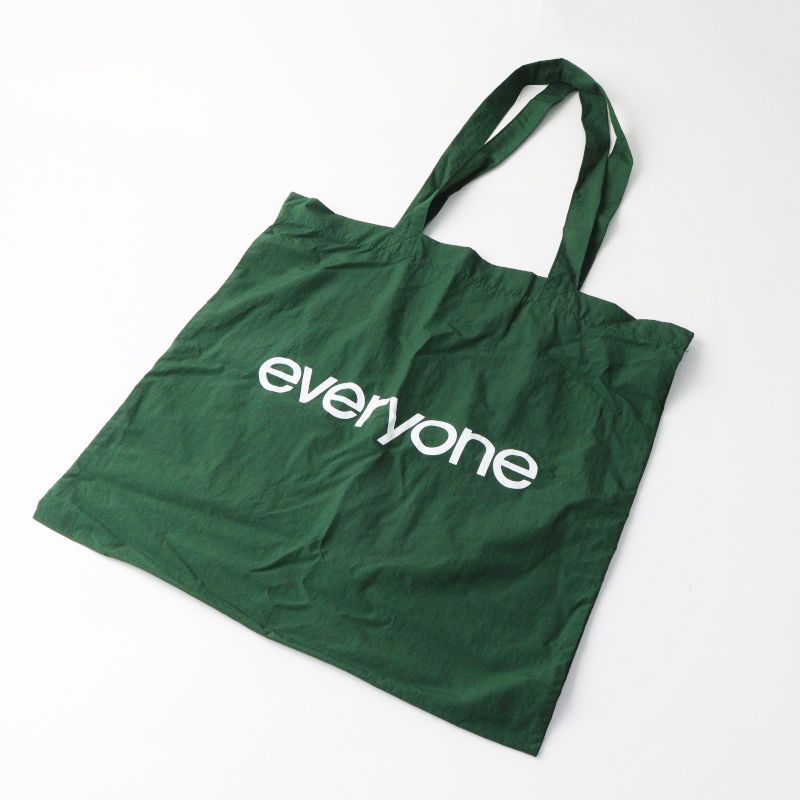 エブリワン everyone ナイロンロゴトートバッグ M＼グリーン【2400014970357】
