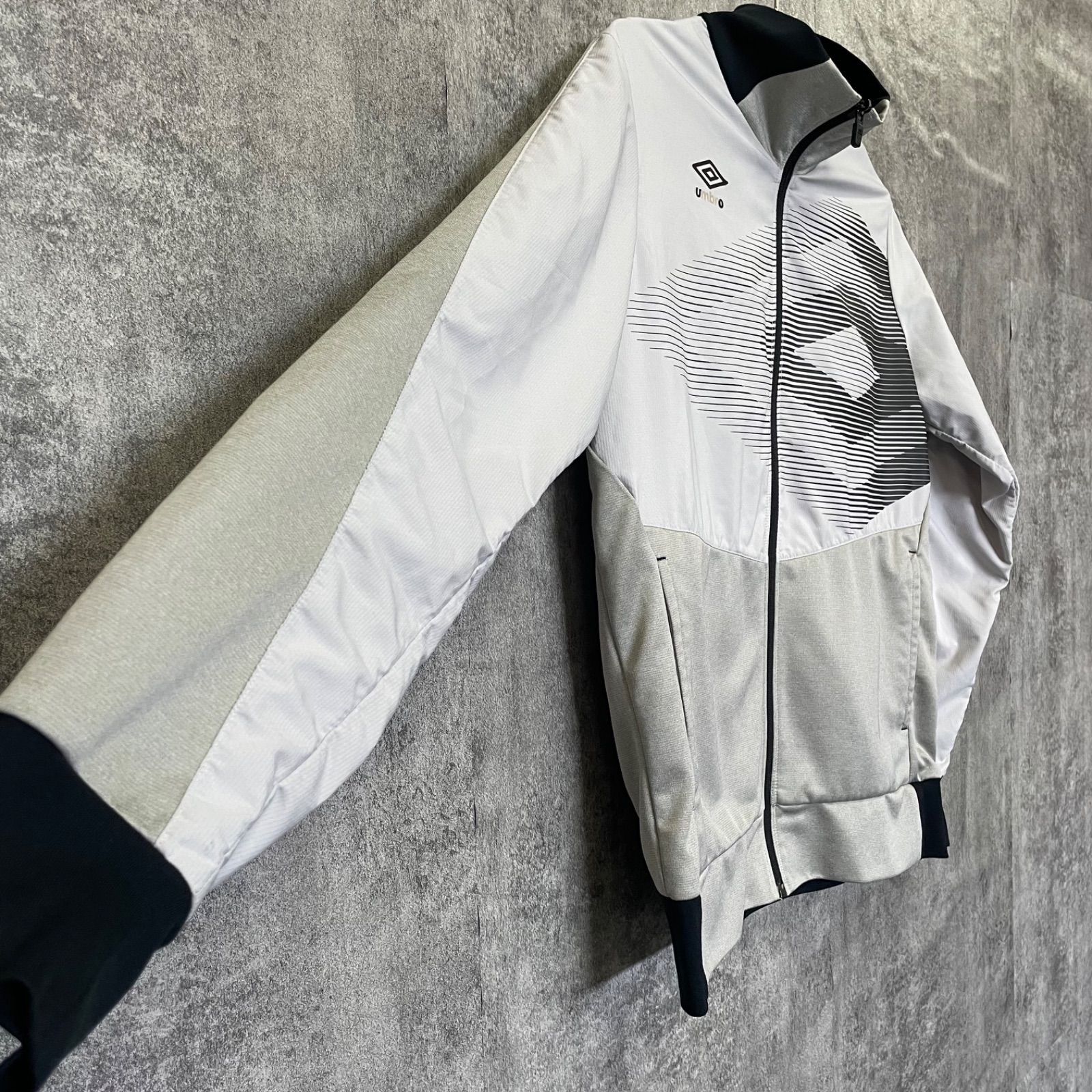 T-1368】UMBRO アンブロ M相当 トラックジャケット グレー ブラック