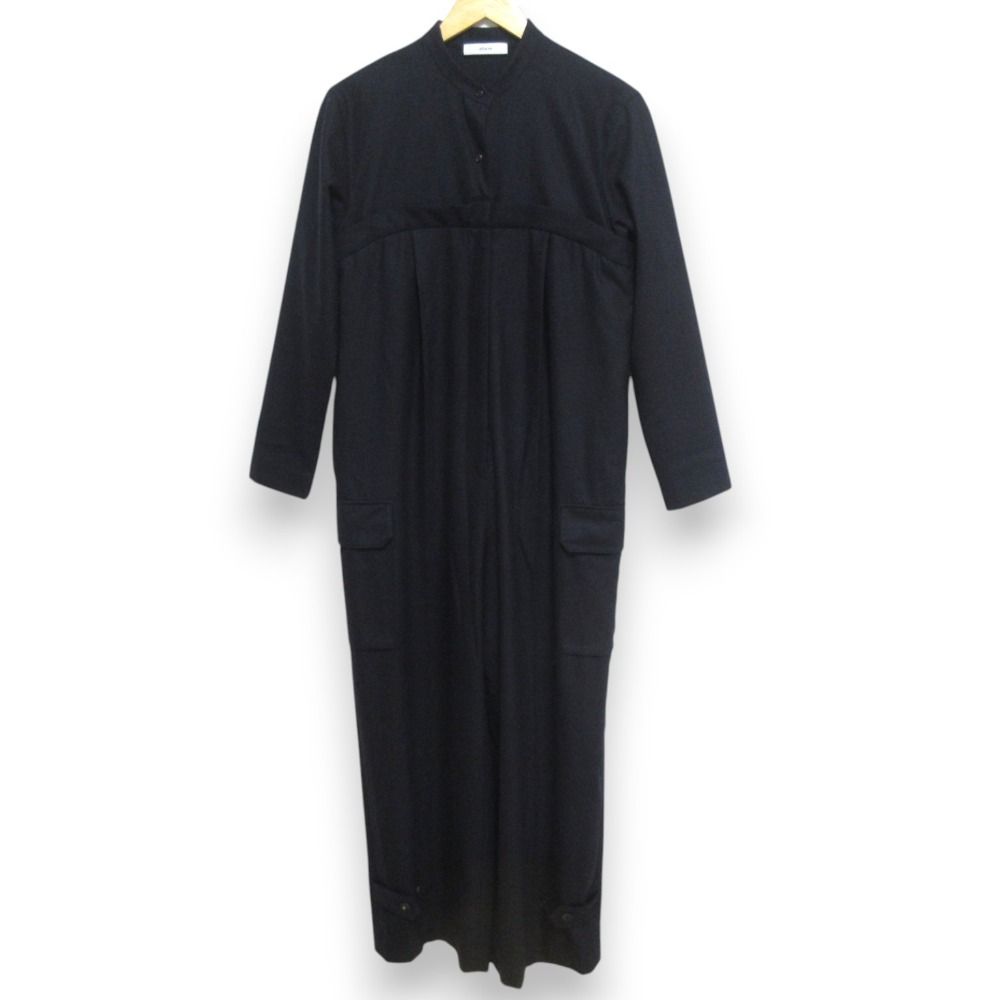 美品 24AW ebure エブール ウール×カシミアポプリン 長袖