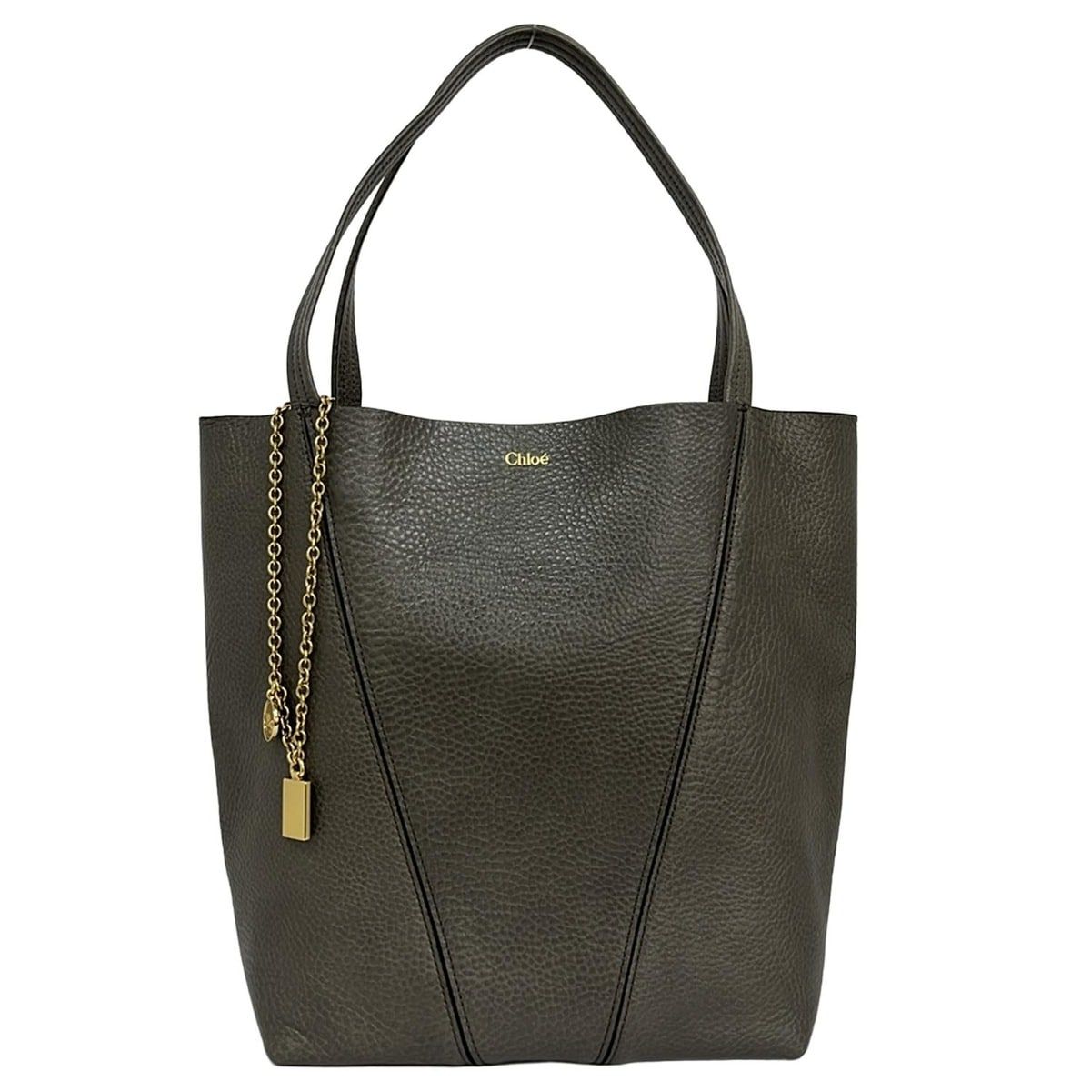 Chloe(クロエ) トートバッグ クロエ スピン CHC25SS811N84036 フランネルグレー(カーキグレー) レザー