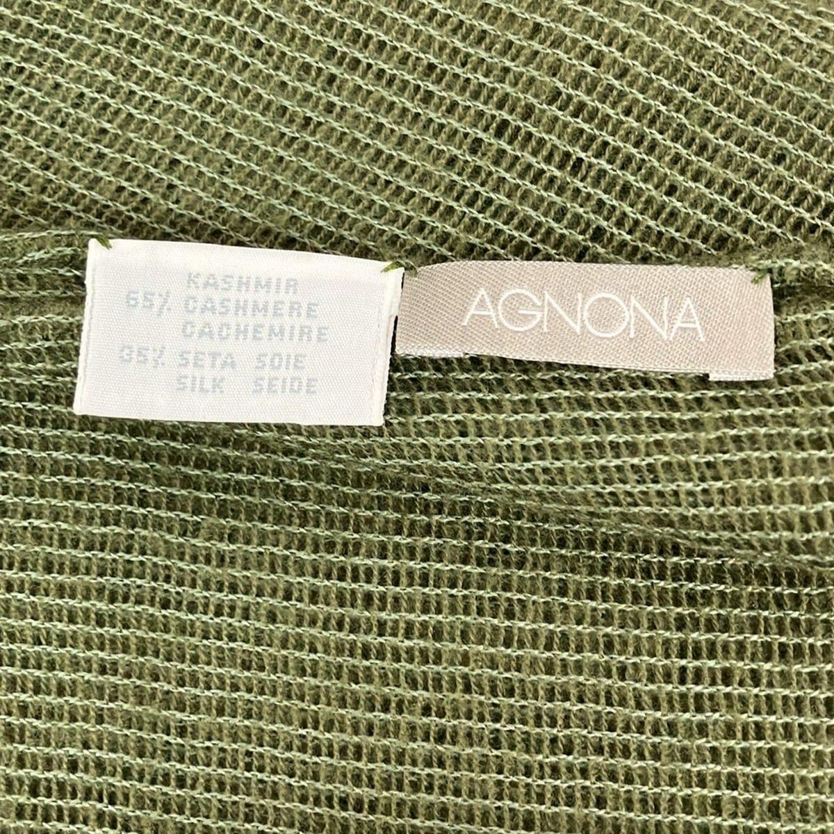 AGNONA(アニオナ) ストール(ショール) - カーキ カシミヤ、シルク