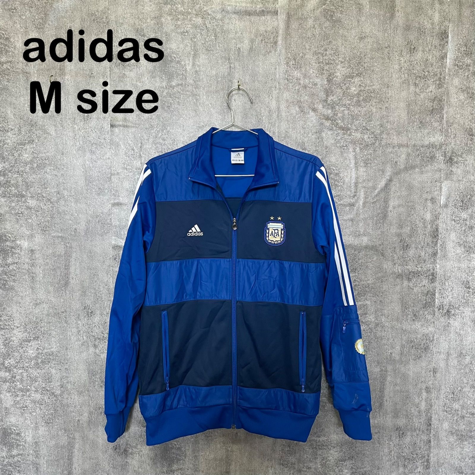 Y-778】adidas アディダス M相当 アルゼンチン代表 トラックジャケット Y-778】adidas アディダス M相当 アルゼンチン代表 トラックジャケット