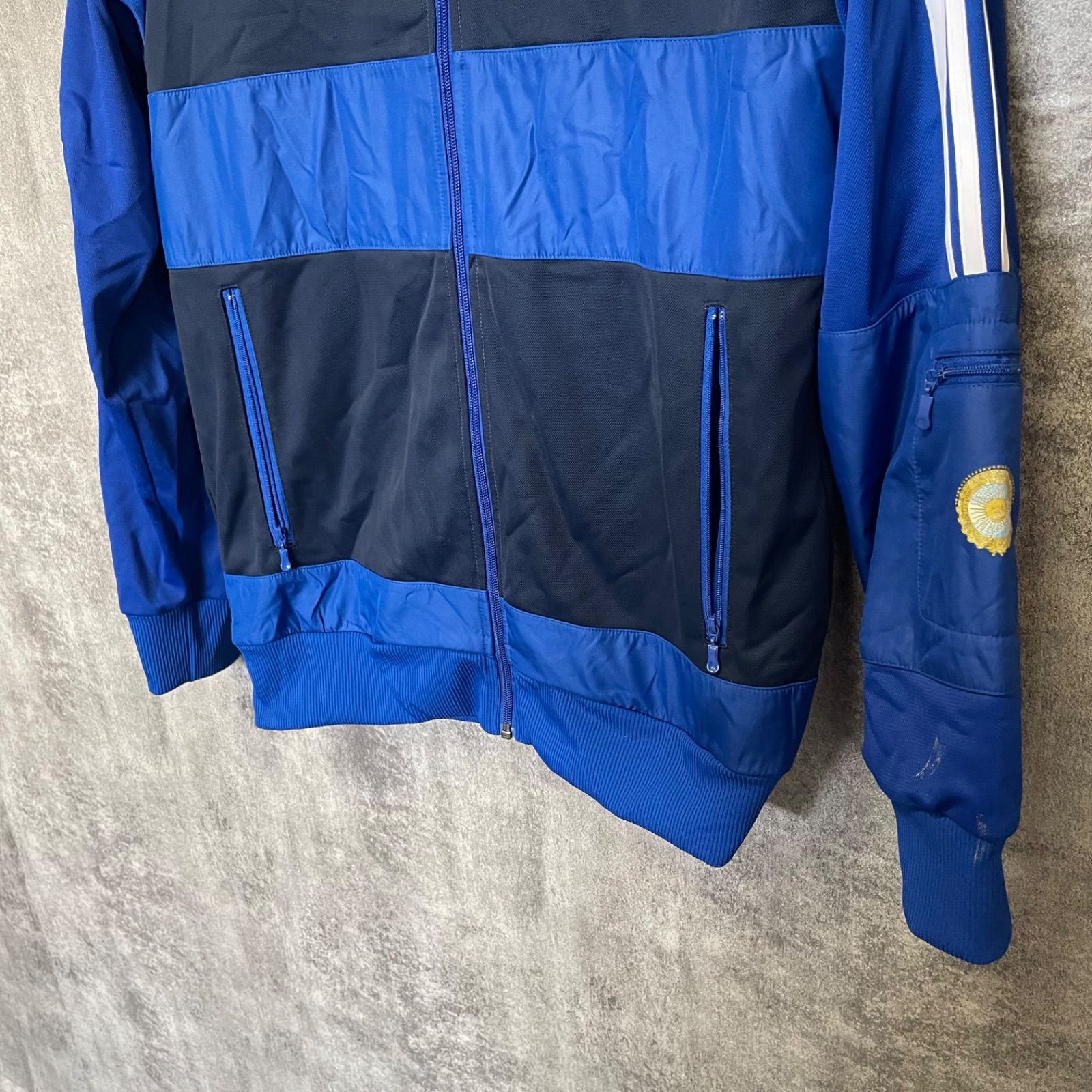 Y-778】adidas アディダス M相当 アルゼンチン代表 トラックジャケット