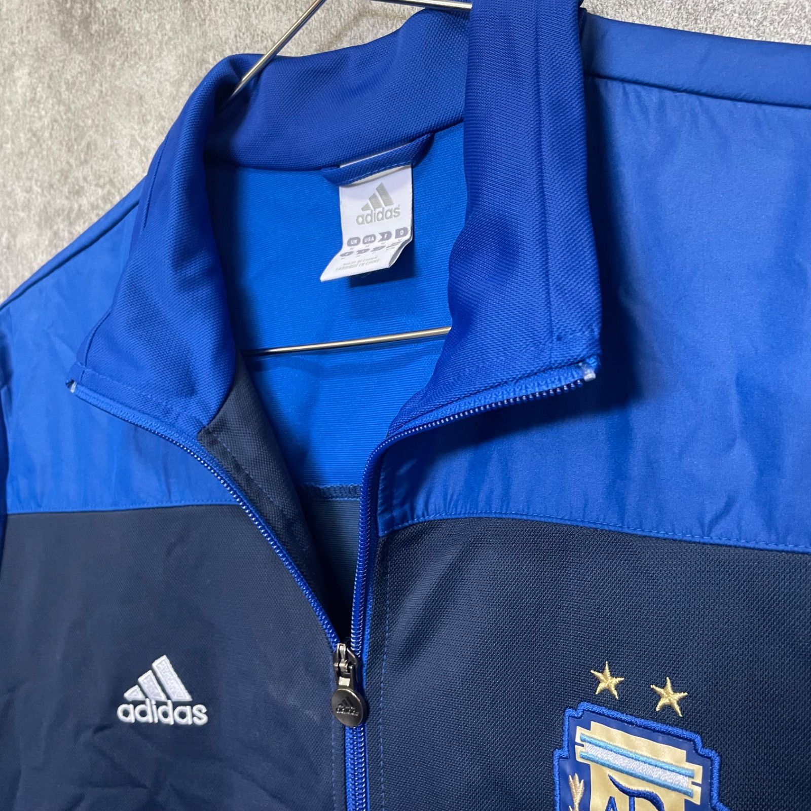 Y-778】adidas アディダス M相当 アルゼンチン代表 トラックジャケット