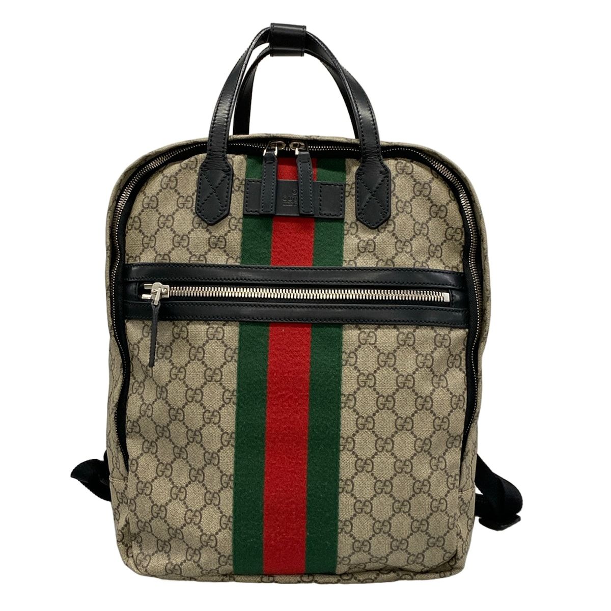 GUCCI(グッチ) リュックサック ソフトGGスプリーム バックパック 495558 グレーベージュ×ダークグレー×マルチ レザー