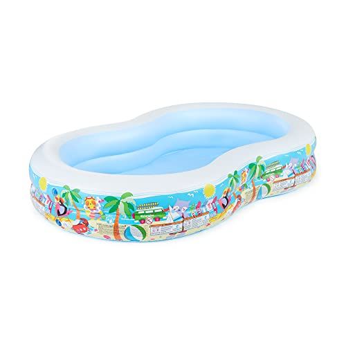 INTEX(インテックス) スイムセンターパラダイスシーサイドプール 楕円形 ベージュ 262×160×46cm 56490 [日本正規品]e bbdde941