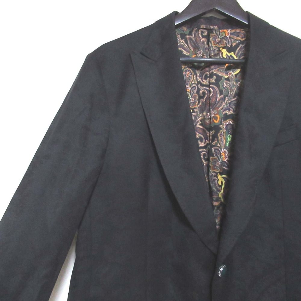 美品 ETRO エトロ ペイズリー柄 ジャガード ビジューボタン 2B 