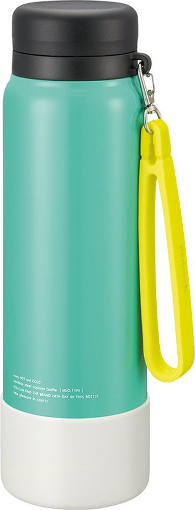 新品 ピーコック 水筒 スポーツドリンク 対応 ラバー素材 専用ストラップ付 ステンレスボトル マグボトル ミントグリーン 1.0L AKD-RS100 GM
