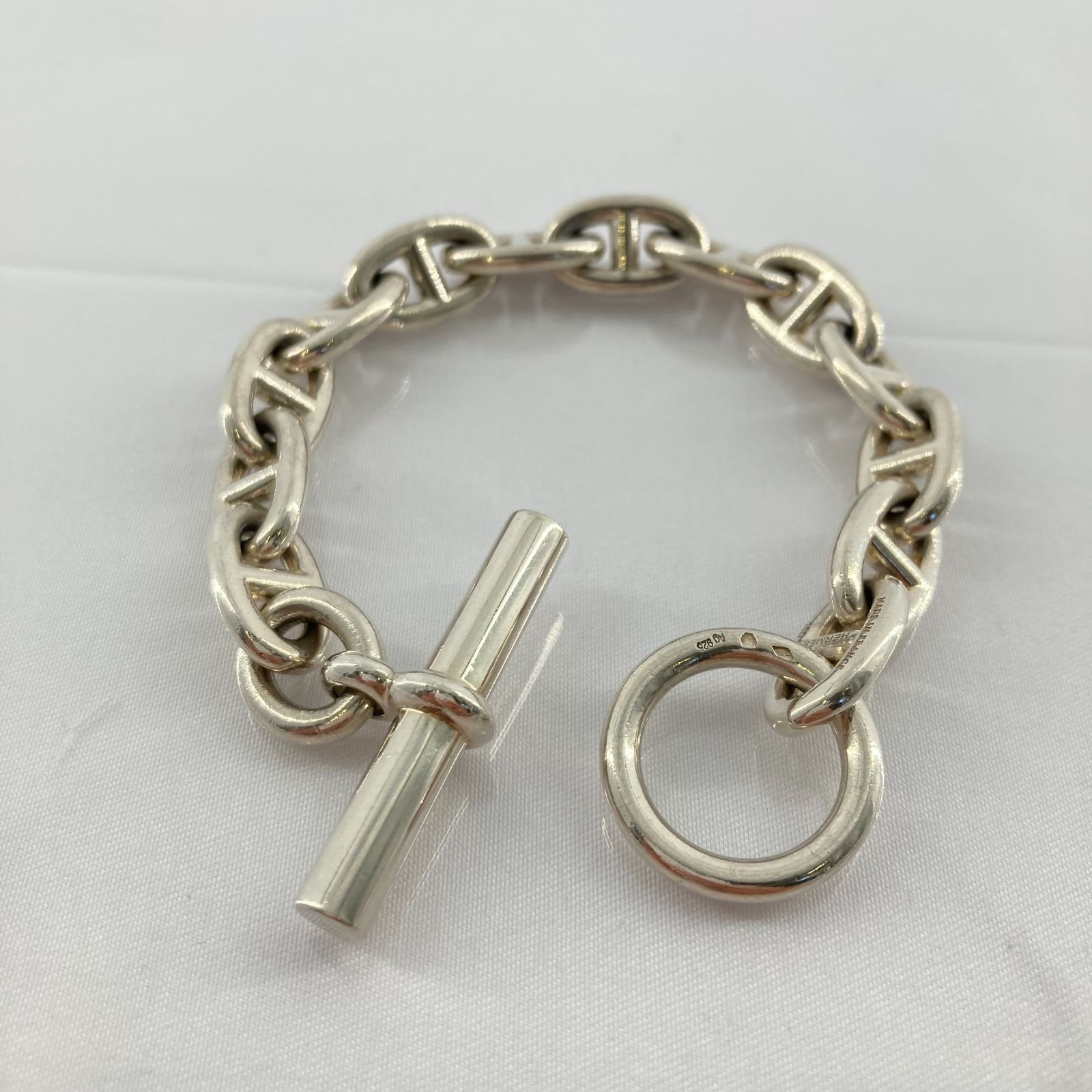 HERMES(エルメス)　シェーヌダンクル　MM　13コマ　ブレスレット　Ag925　49.6g　シルバー