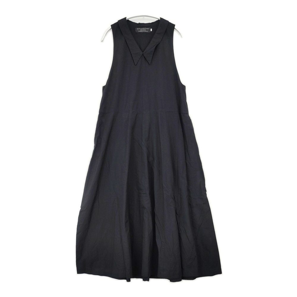 GARMENT REPRODUCTION OF WORKERS 日本製 サイズ1 コットン ノースリーブ ギャザー ロング ワンピース ブラック レディース ガーメントリプロダクションオブワーカーズ【中古】6-0506S◎