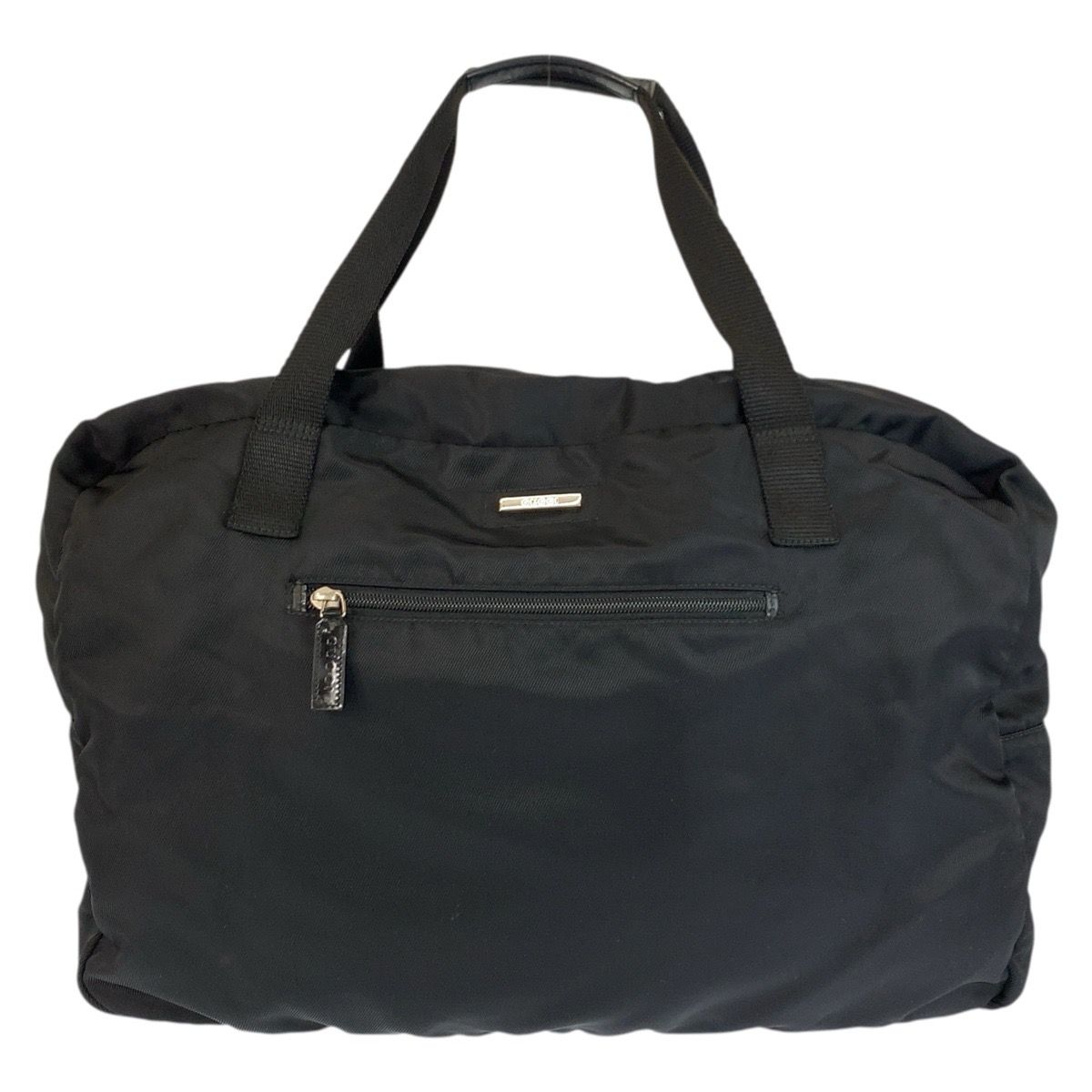 美品 GUCCI グッチ ブラック 黒 シルバー金具 ナイロン 012 0389